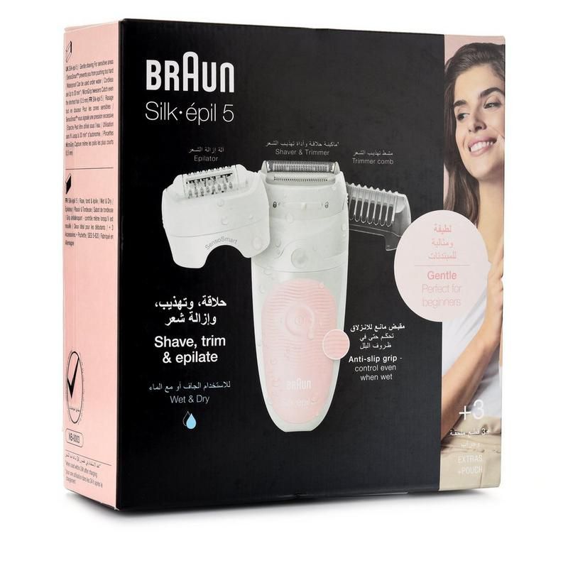 Braun  Silk & Trim  Gentleبراون ماكينة ازالة الشعر