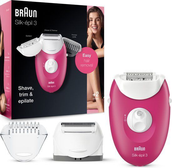 Braun +2Extras  براون ماكينة ازالة وتهذيب الشعر