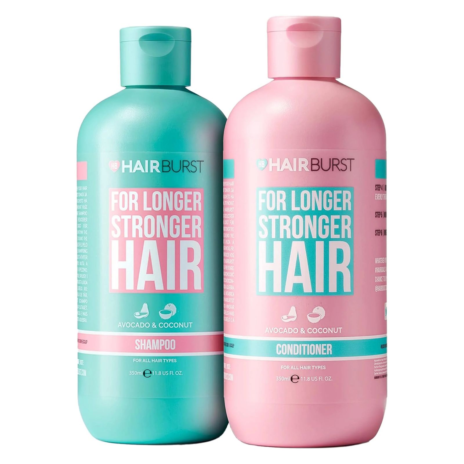 HAIR BURST Shampoo & Conditioner for Longer Stronger Hair هيربرست  مجموعة تقوية ونمو الشعر  شامبو وبلسم