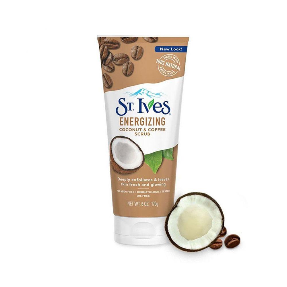 ST.Ives ENERGIZING  COCONUT &COFFEE SCRUB ستيفز مقشر  جوز الهند والقهوة