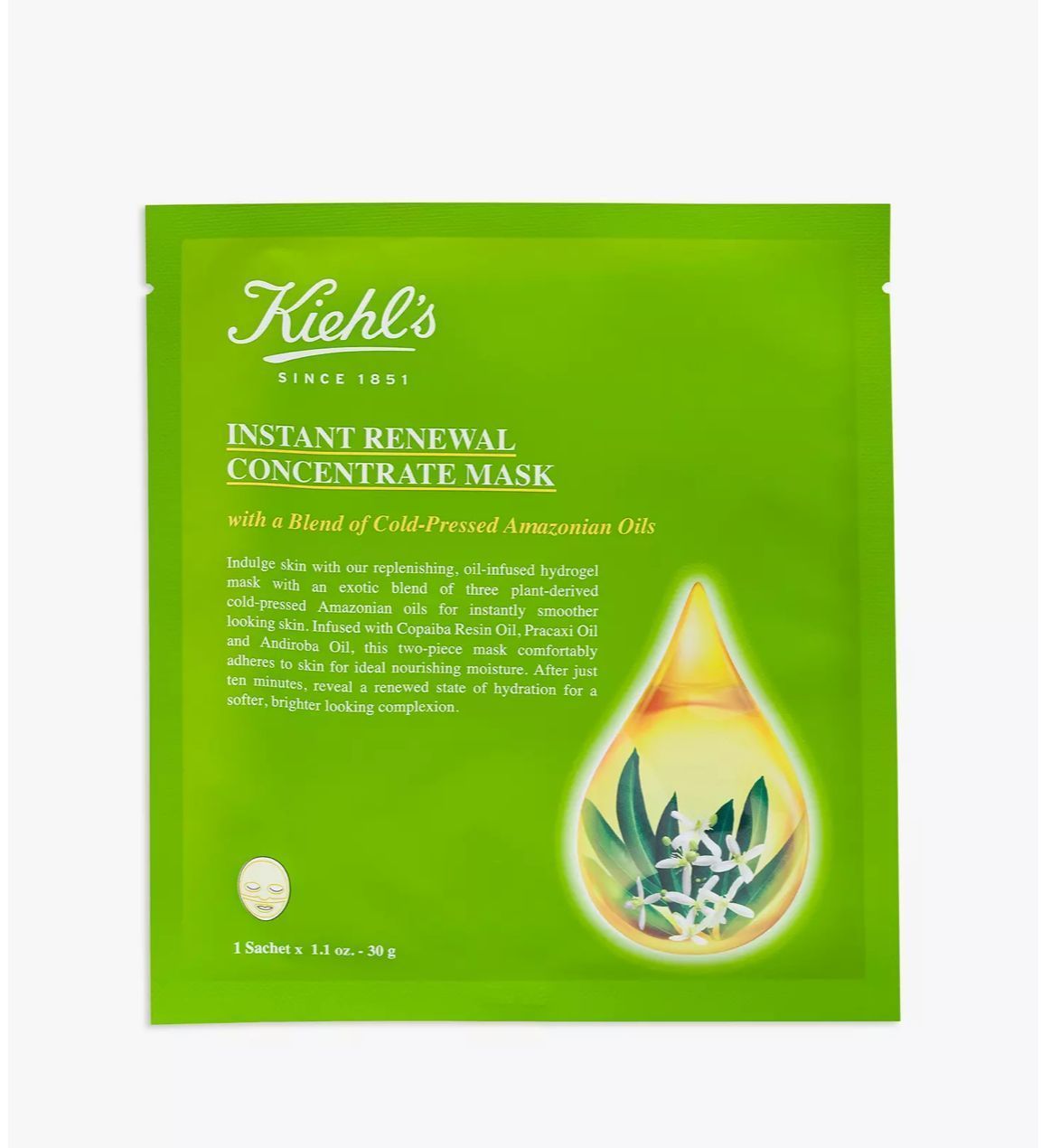 Kiehl's Concentrate Mask*4 كيلز مجموعة ماسكات ورقي للبشرة