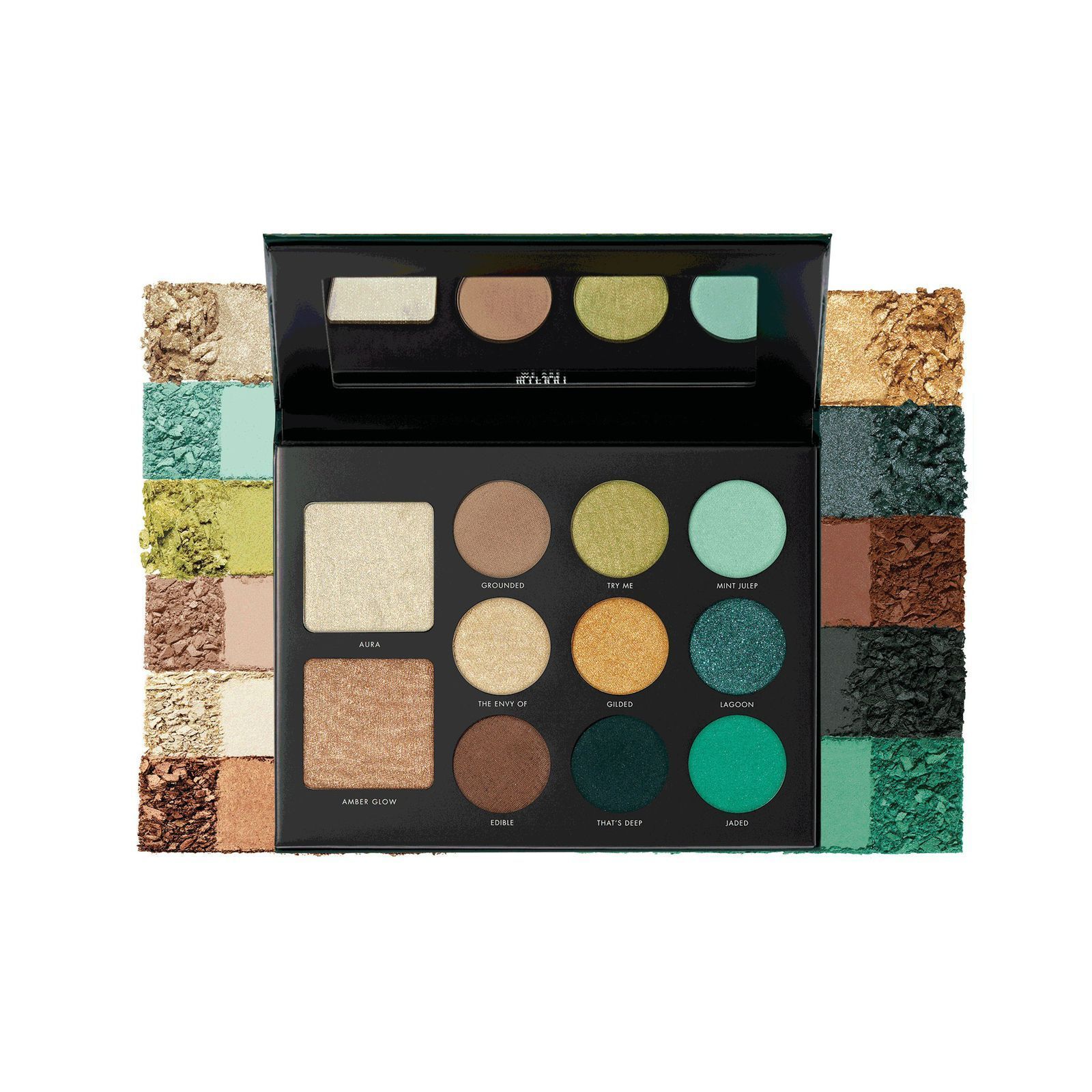 MILANI  GILDED JADE   EYE SHADOW & FACE PALETTE  ميلاني   لوحة ظلال العيون  والإضاءة