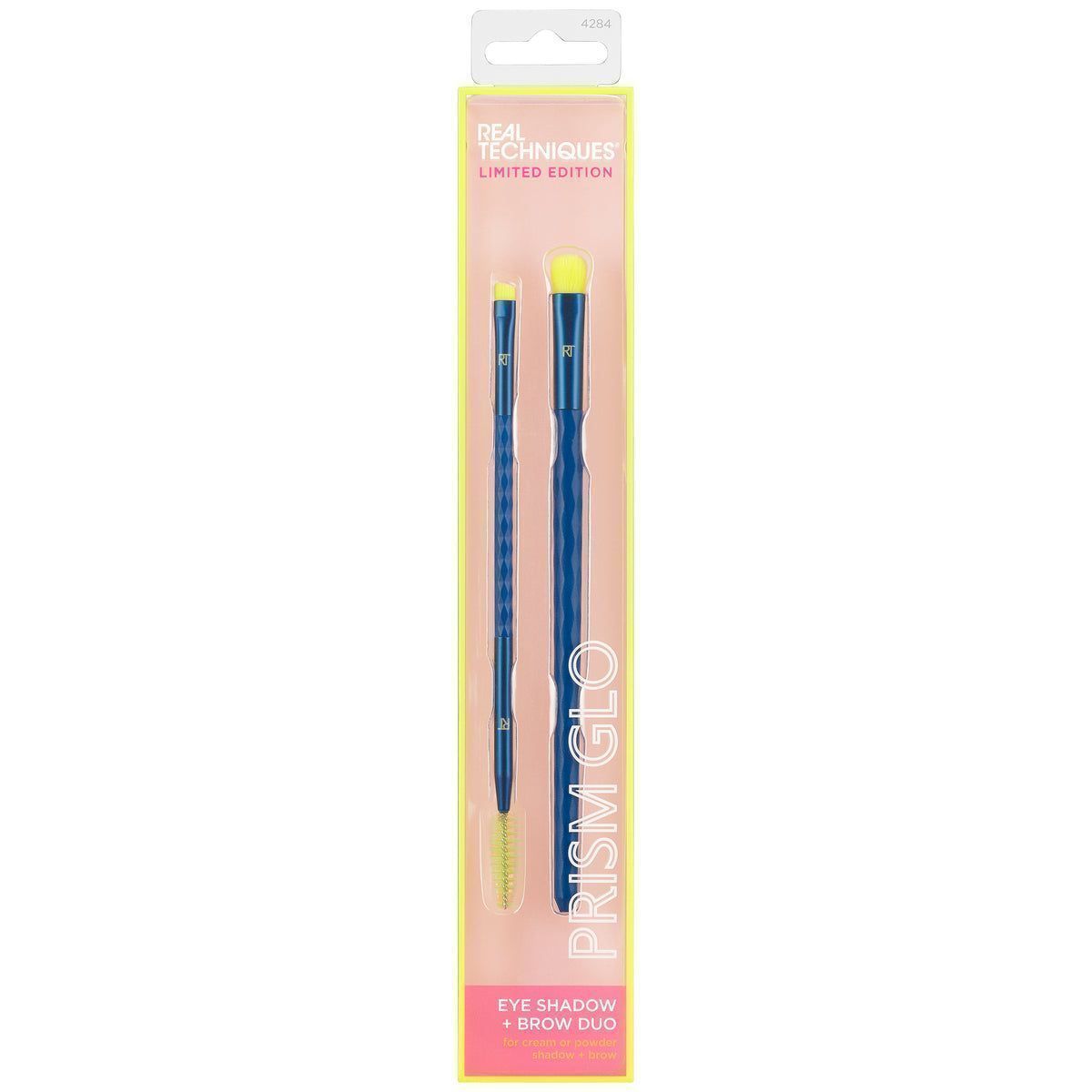 REAL TECHINIQUES PRISM GLO EYE SHADE & BROW DUO  ريل تكنيك مجموعة فرش  مكياج العيون وترتيب الحواجب