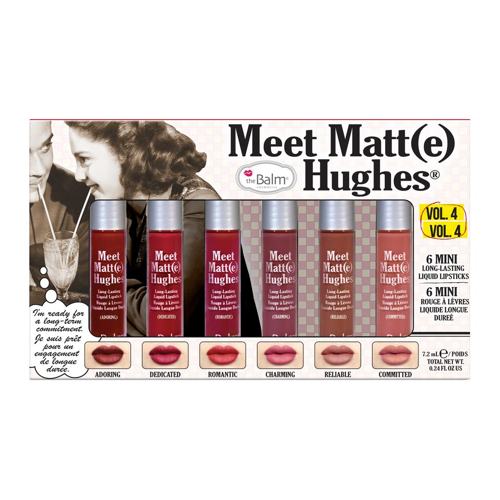 THE BALM MEET MATTE HUGHES VOL. 4 Set of 6 Mini lipstick ذا بالم ميت مات هيوس فول 4 سيت ميني ليب ستك