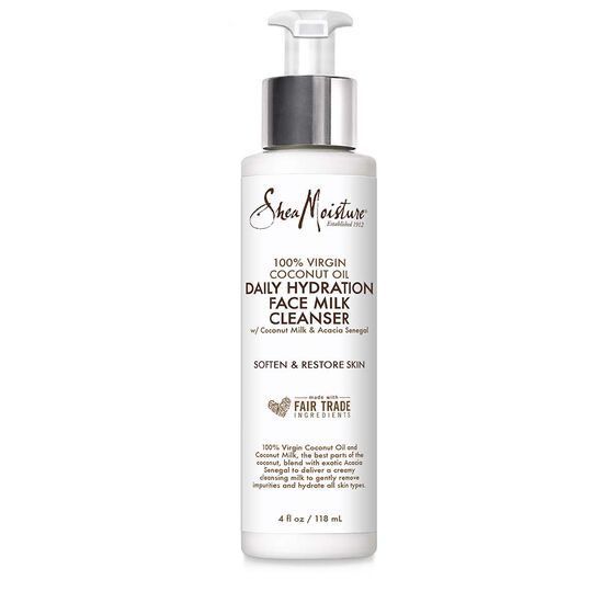 SHEA MOISTURE COCONUT OIL DAILY HYDRATION FACE MILK CLEANSER 118ml شيا مويستشر    غسول بشرة يومي بزيت جوز الهند