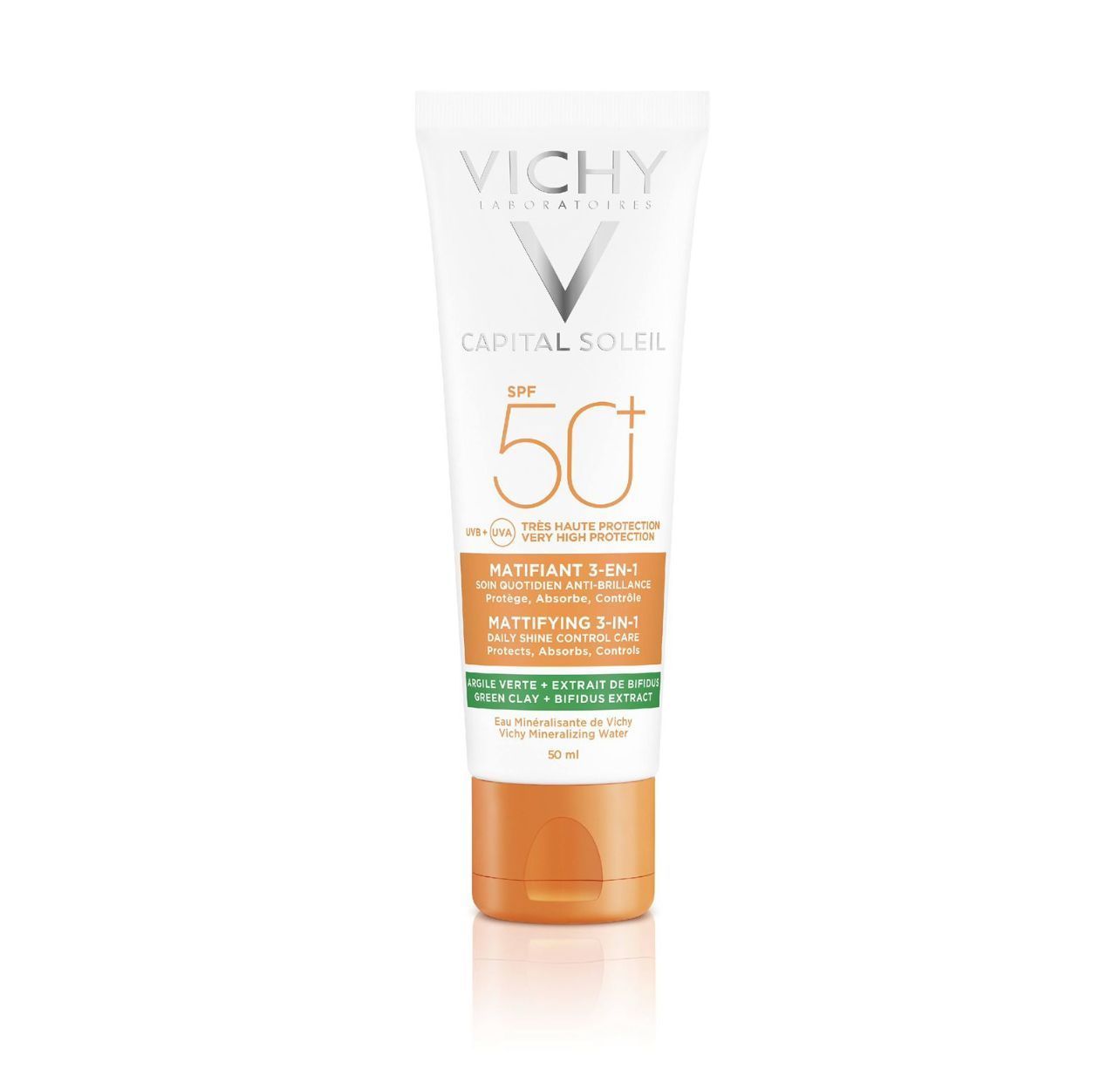 VICHY CAPITAL SOLEIL MATIFIANT 3 IN 1 50 ML SPF 50 فيجي واقي حماية من الشمس  ماتفاينك