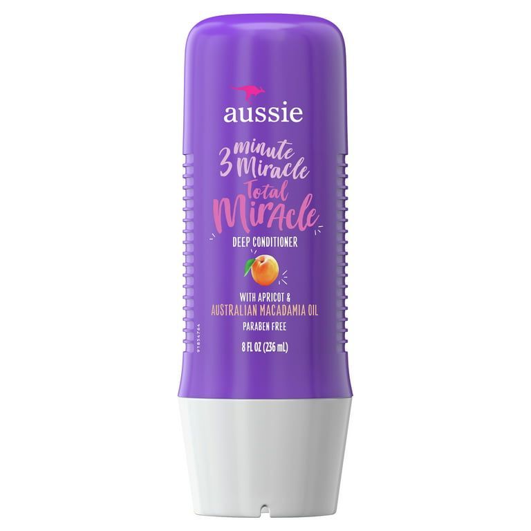 Aussie Total Miracle 3 Minute Miraclewith apricot&  macadamia oil  236 ml  اوسي بلسم ميراكل بالمشمش
