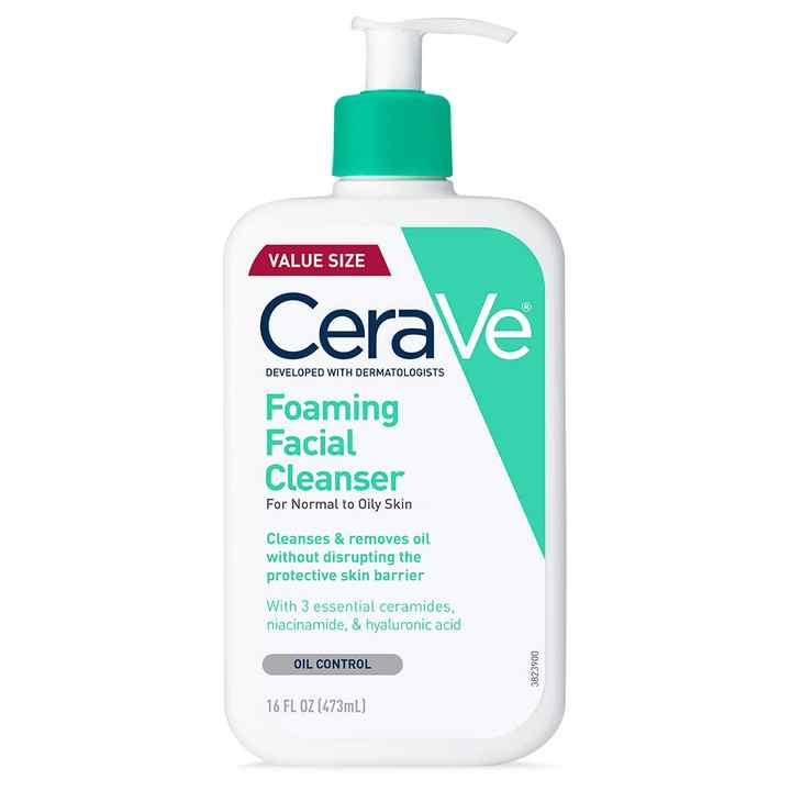 Cerave Foaming Facial Cleanser FOR NORMAL TO OILY SKIN 473ml سيرافي منظف  بشره جل للبشره العاديه والدهنية الاصدار الامريكي