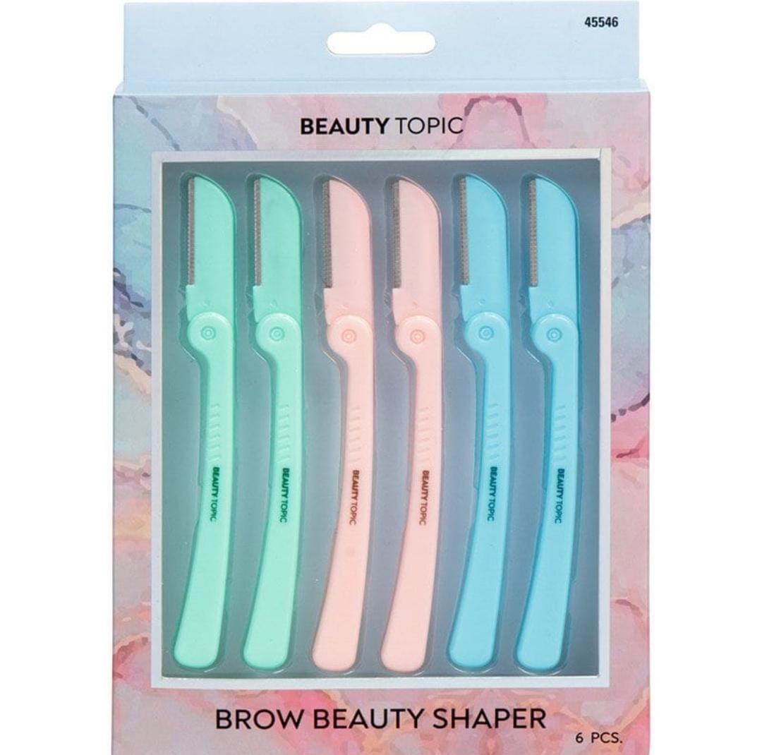 CALA Beauty Topic Brow Beauty Shapers, 6/Pack 45547 سيت شفرات الوجه 6 قطع
