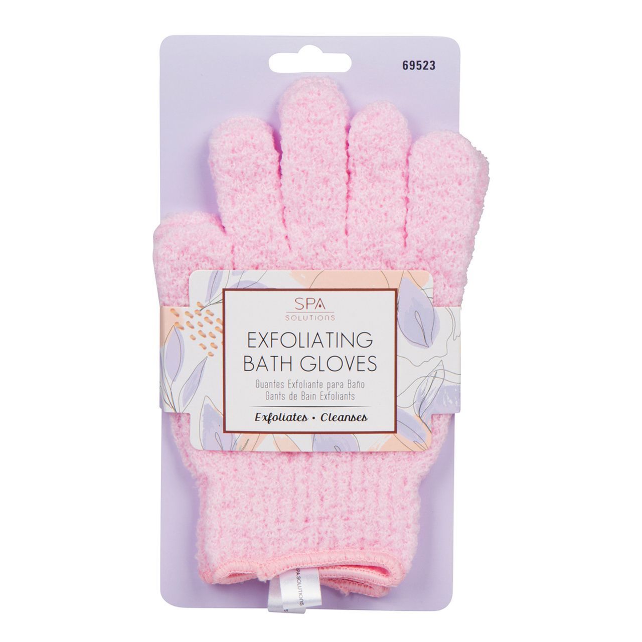 CALA SPA SOLUTIONS exfoliating bath gloves 69523 كالا كفوف التقشير لون وردي