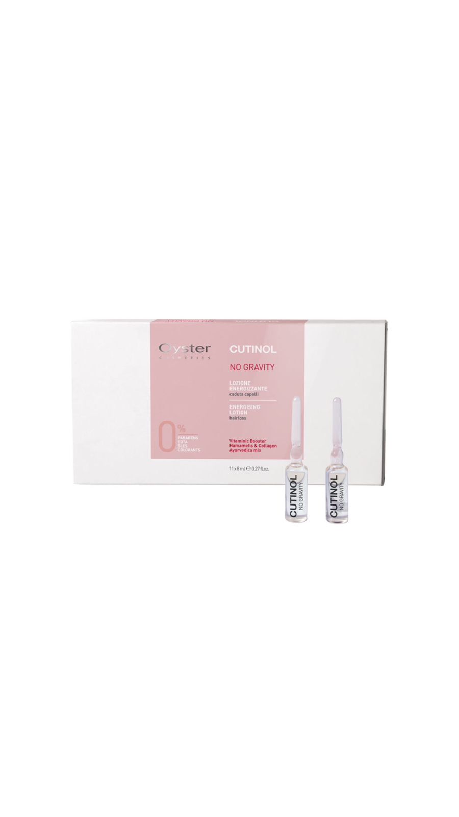 Oyster CUTINOL NO GRAVITY ENERGISING LOTION Hair loss 11*8 ml اويستر امبولات تساقط الشعر