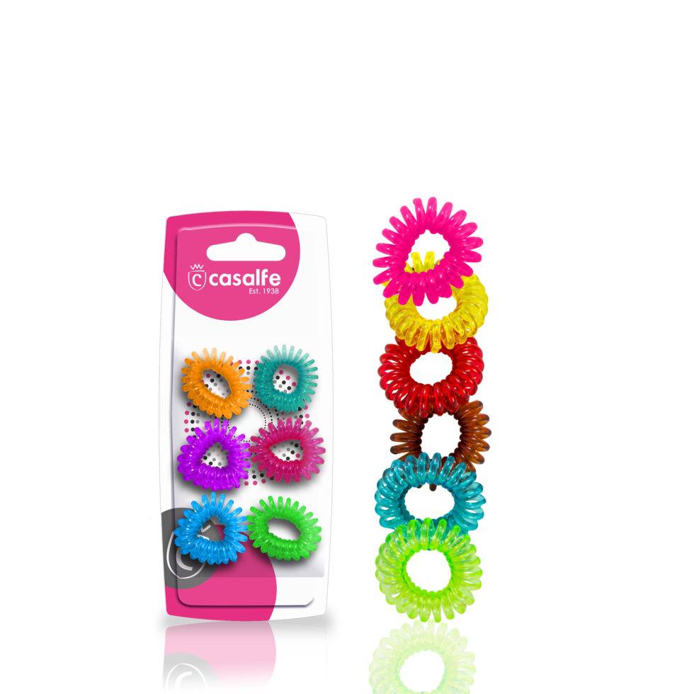 CASALFE SPIRAL HAIR  RUBBER 6 UNIT مطاط الشعر الحلزوني