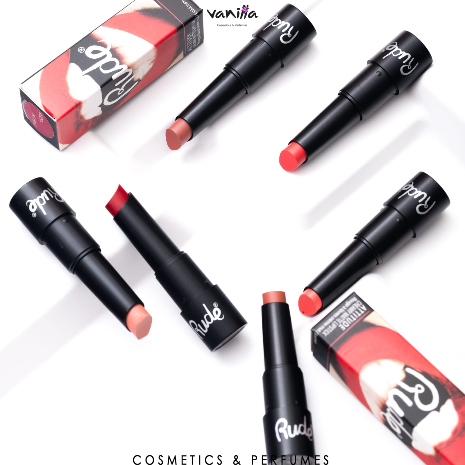 Rude Attitude Matte Lipstick حمرة كريمية من رود
