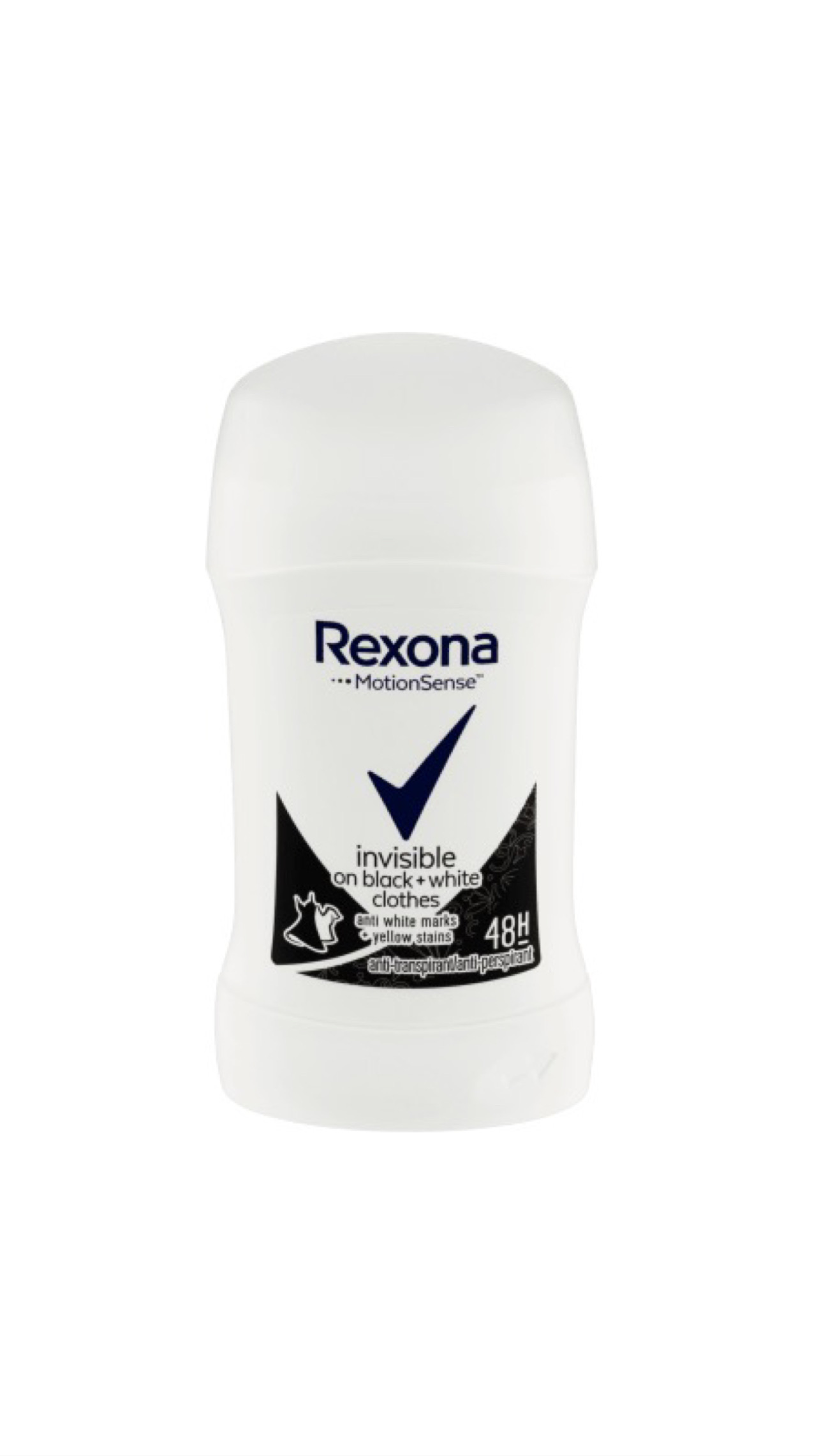 REXONA WOMEN MotionSense INVISIBLE BLACK + WHITE ركسونا ستك مزيل تعرق