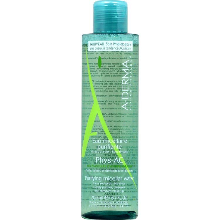 A-DERMA PHYS'AC Eau micellaire purifiante 200 ml Eau micellaire ماء ميسيلار منقي للبشرة