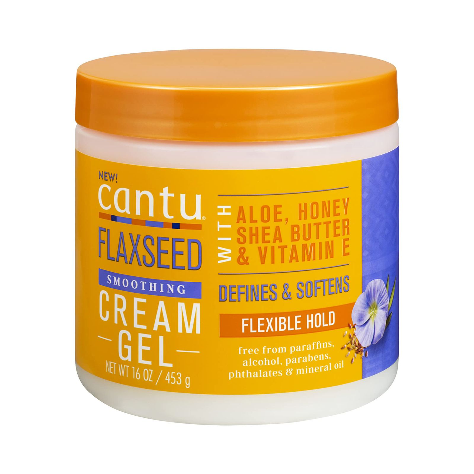 CANTU flaxseed cream gel 453g  كانتو كريم تنعيم وتثبيت الشعر ببذور الكتان