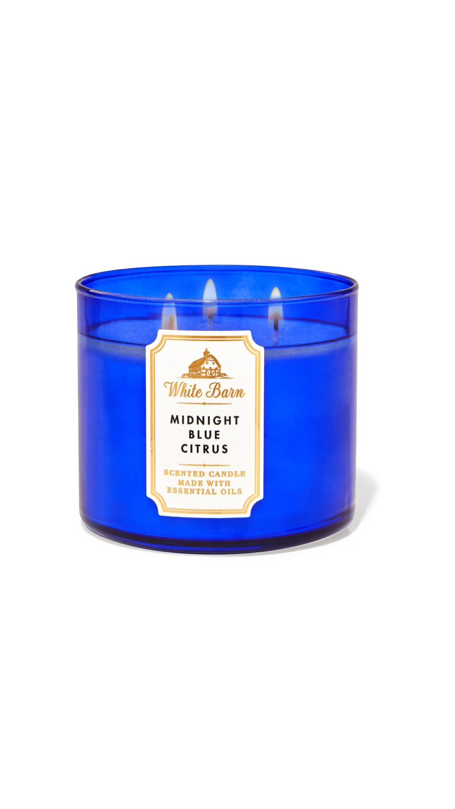 BATH BODY WORKS CANDLE MIDNIGHT BLUE CITRUS باث اند بدي شمع معطر
