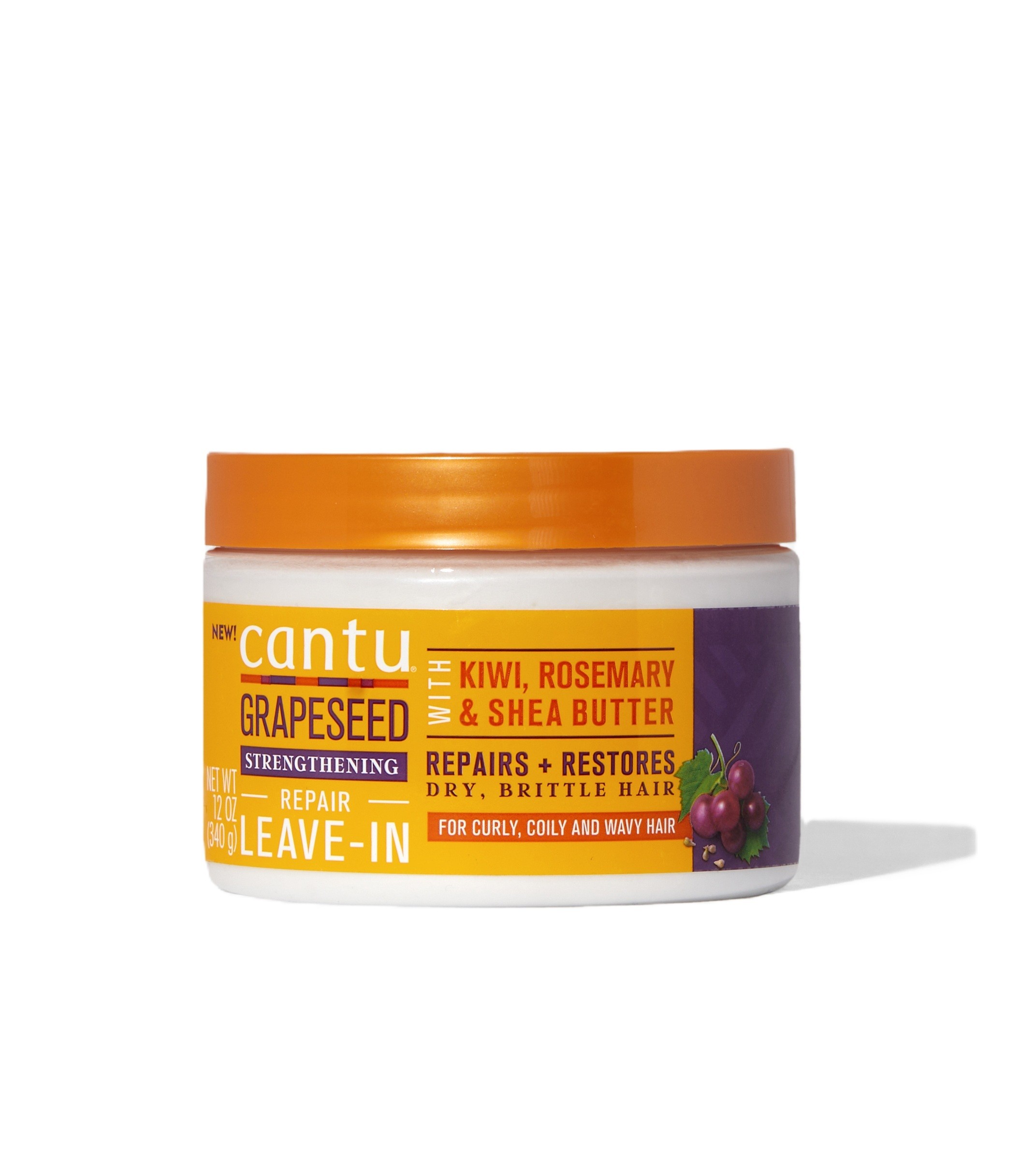 CANTU Grapeseed Strengthening Curl leave in 340 g كانتو ليف ان  للشعر بخلاصة بذور العنب