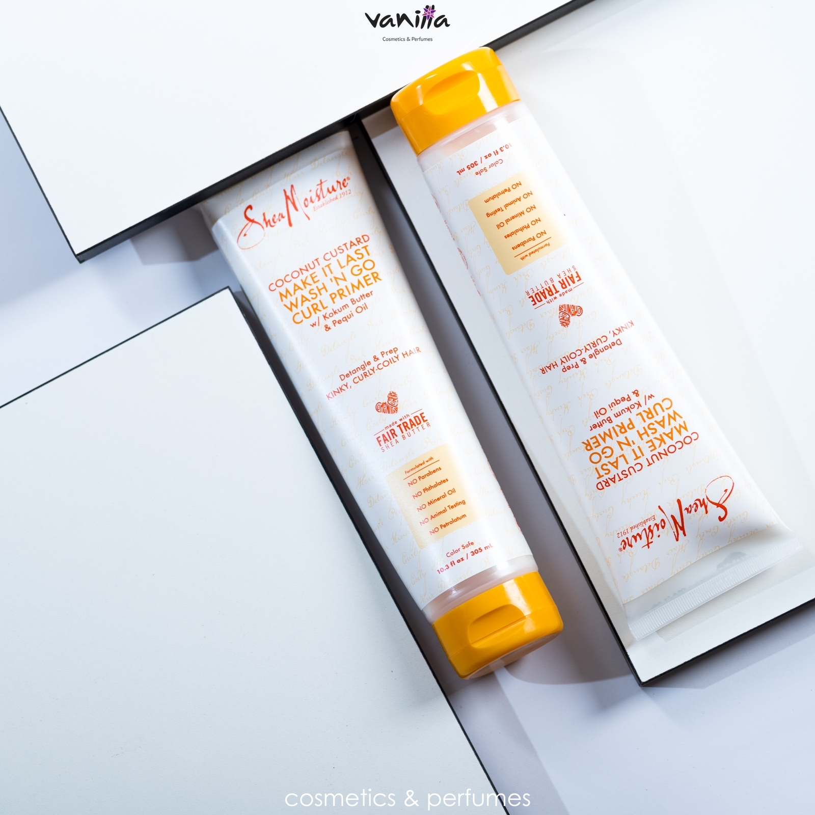 SHEA MOISTUR COCONUT CUSTARD GO CURL PRIMER  305 ML شيا مويستشركريم  معالج للشعر بخلاصة جوز الهند والكاسترد
