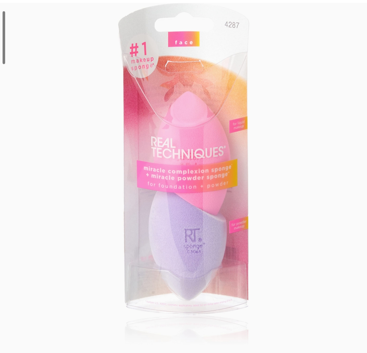 Real Techniques Airblend Makeup Blending Sponge  #4287 ريل تكنيك  اسفنجة  تطبيق المكياج