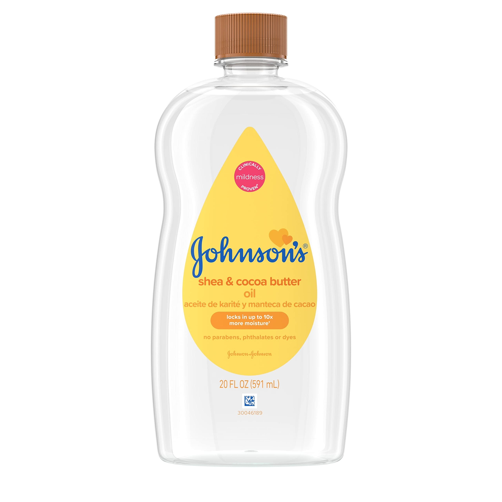 Johnson's  shea and cocoa butter oil  591 ml   جونسون زيت للجسم