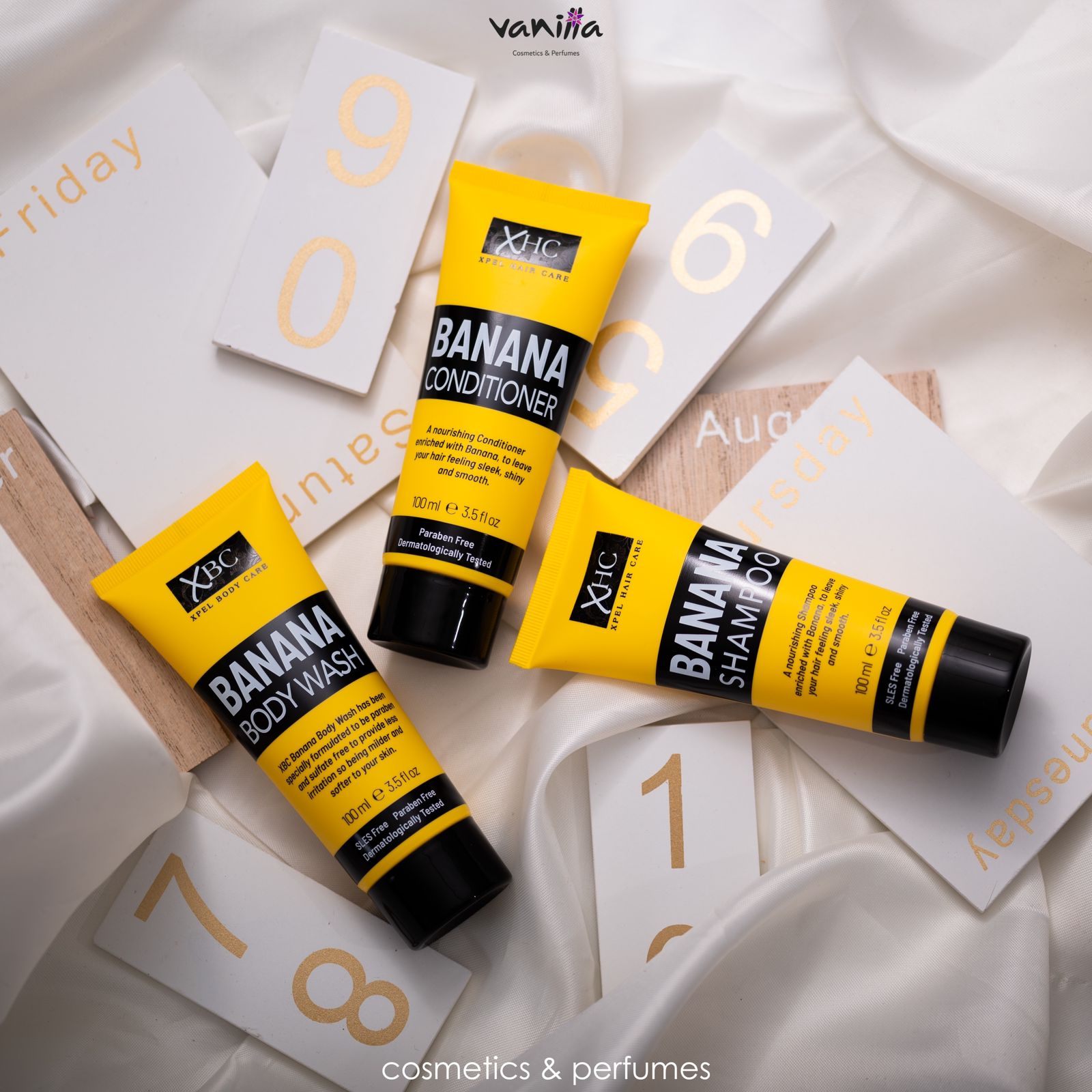 XBC XHC BANANA GIF SET HAIR CARE  مجموعة العناية بالشعر والجسم بالموز