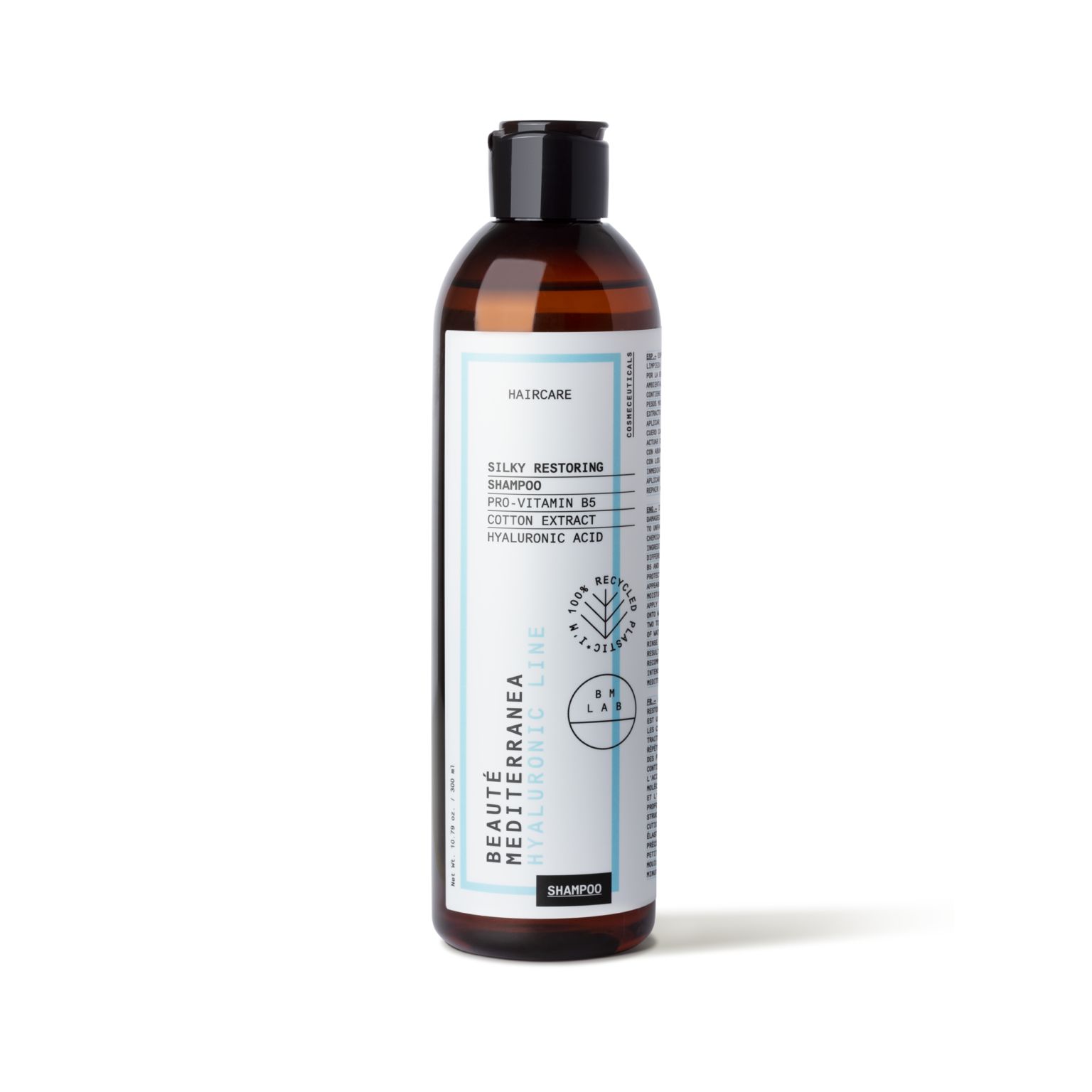 BEAUTE MEDITERRANEA SILKY RESTORING SHAMPOO  HYALURONIC LINE  شامبو مرمم  وللتحكم في التجعد للشعر