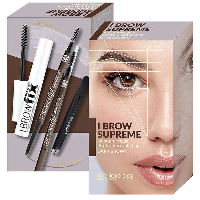BELLAOGGI i brow supreme dark brown kit بلا اوجي كيت الحواجب