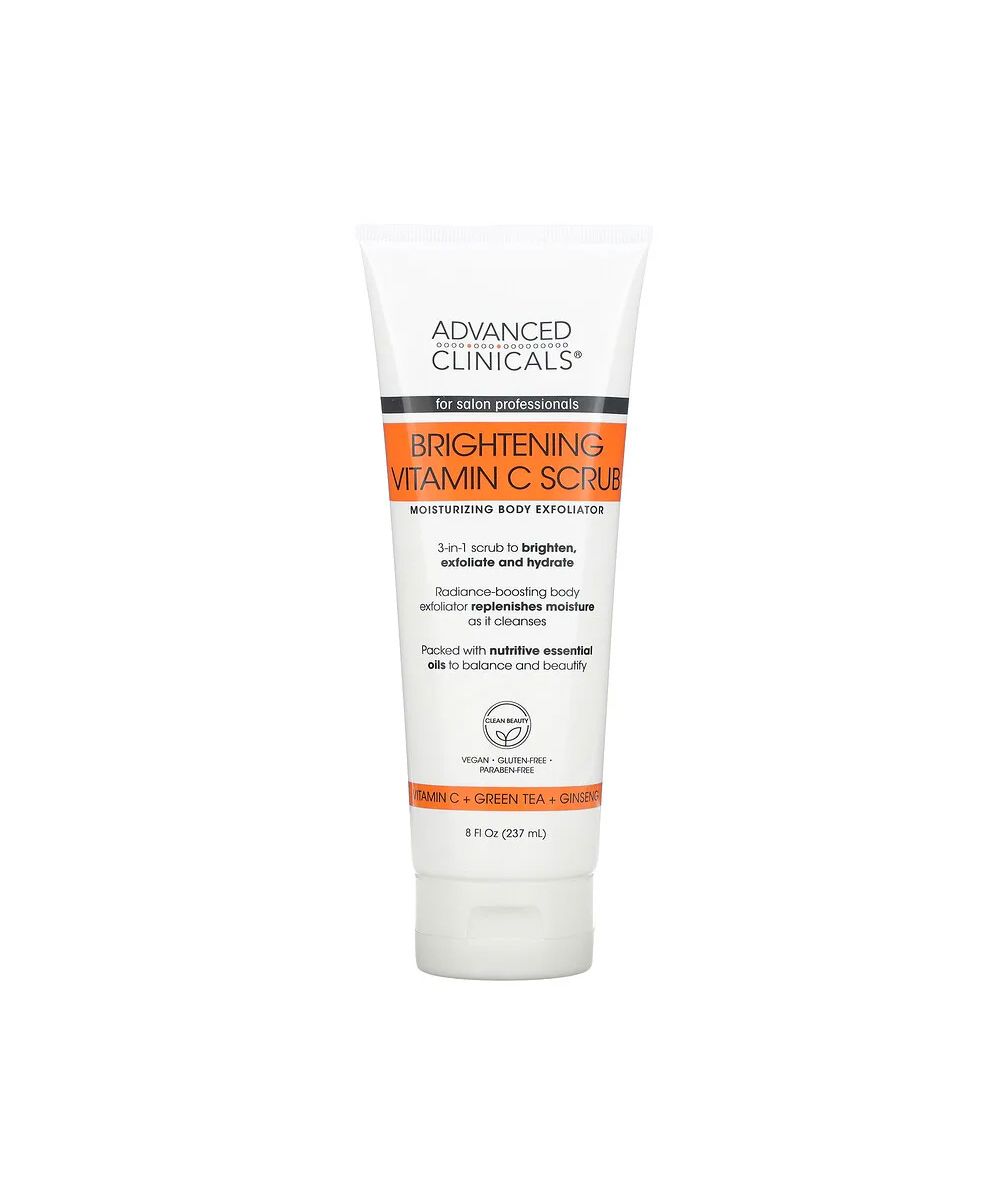 ADVANCED CLINICALS, BRIGHTENING VITAMIN C BODY SCRUB, 237 ML ادفانس كلينكالز سكراب تفتيح