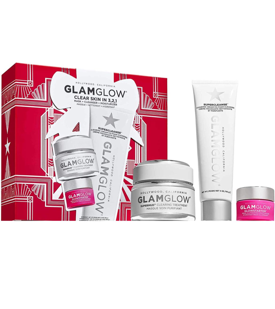 GLAMGLOW CLEAR SKIN1,2,3   مجموعة العناية بالبشرة