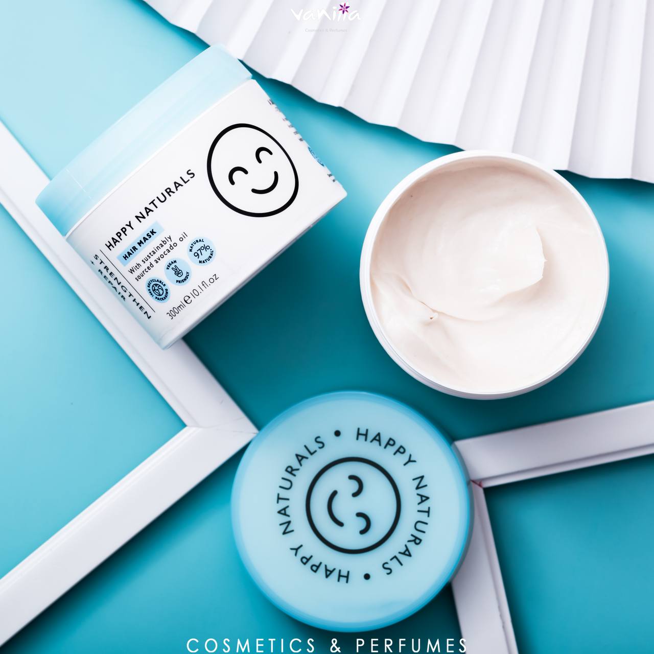 Happy Naturals Strengthen and Repair Mask - 300ml ماسك شعر