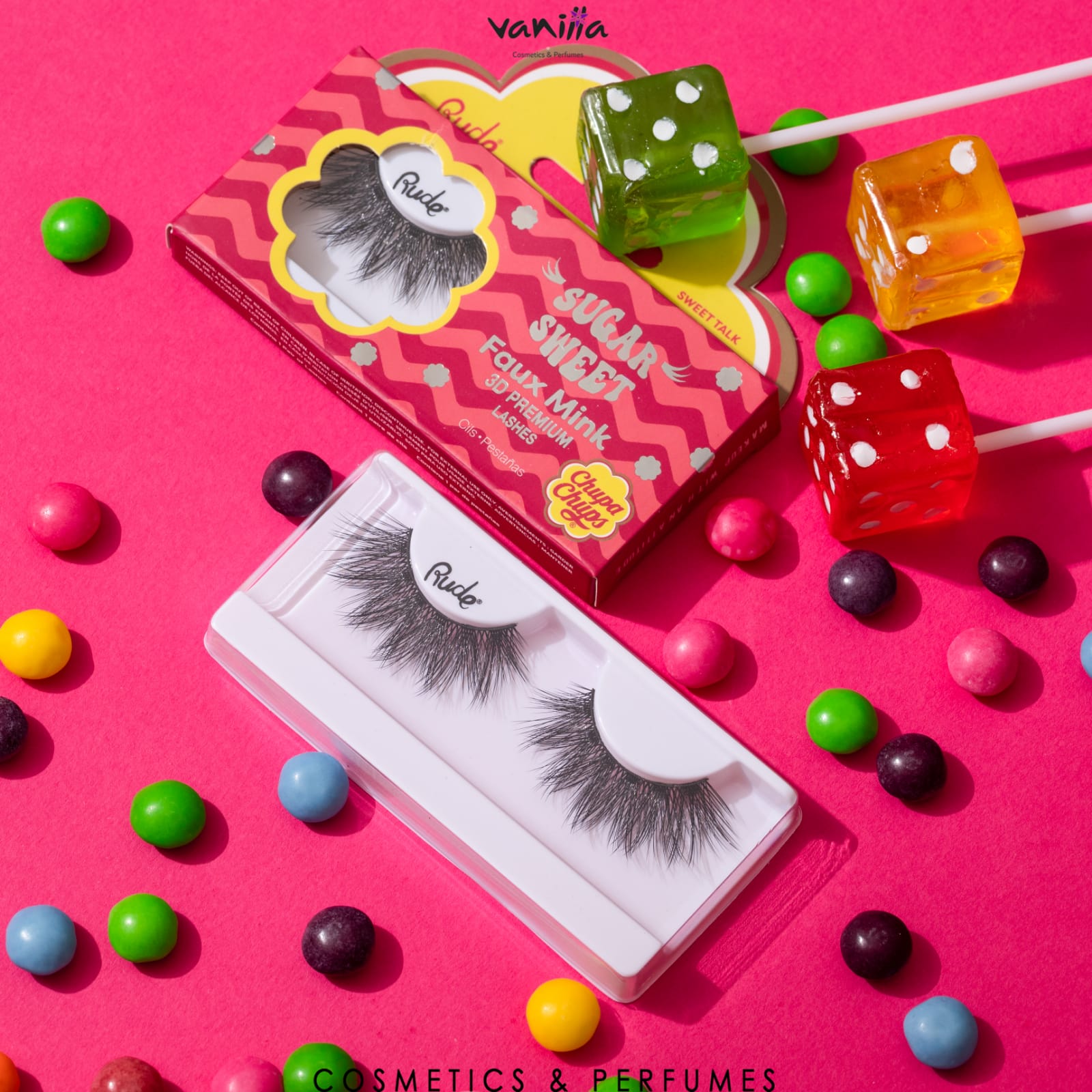 Rude Chupa Chups Sugar Sweet Faux Mink Lashes رموش رود شوكر سويت منك ب4 انواع