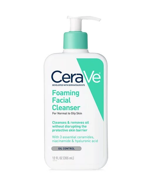 Cerave Foaming Facial Cleanser FOR NORMAL TO OILY SKIN 355ml سيرافي منظف  بشره جل للبشره العاديه والدهنية الاصدار الامريكي