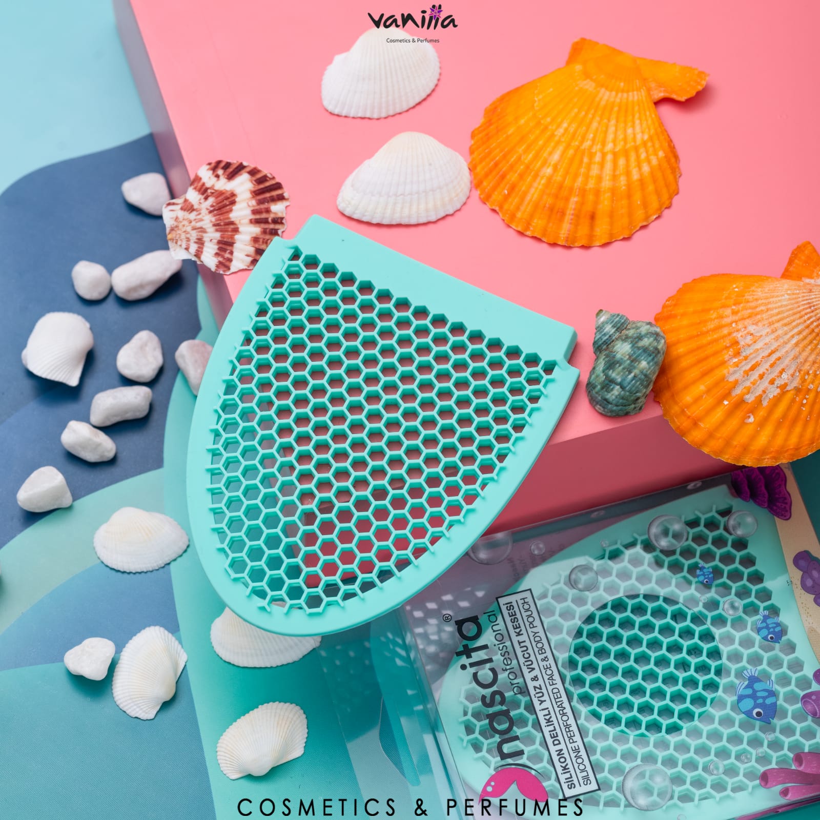 أداة السيليكون للوجه والجسم  Nascita Silicone Perforated Face and Body Pouch