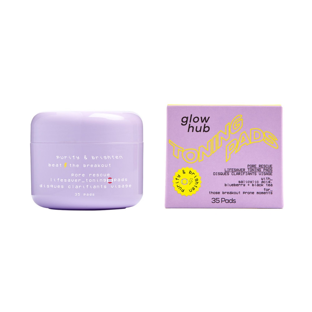 GLOW HUB PURIFY & BRIGHTEN PORE RESCUE TONING PADS كلوهوب قطع  ضمادات لتنقية المسام وتطهيرها