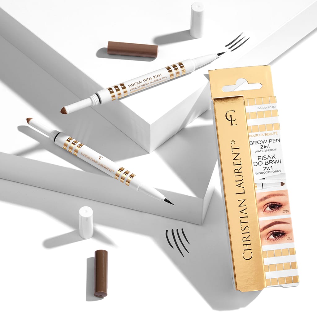 CHRISTIAN LAURENT Eyebrow Pencil 2in1  كرستيان لورانت قلم حاجب بنهايتين
