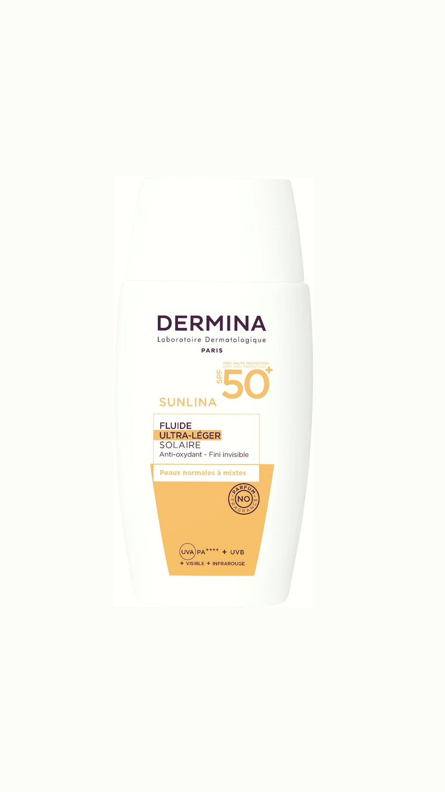 Dermina ULTRA-LIGHT FLUID SPF50+ - 50ML ديرمينا واقي شمس فلود مضاد للاكسدة