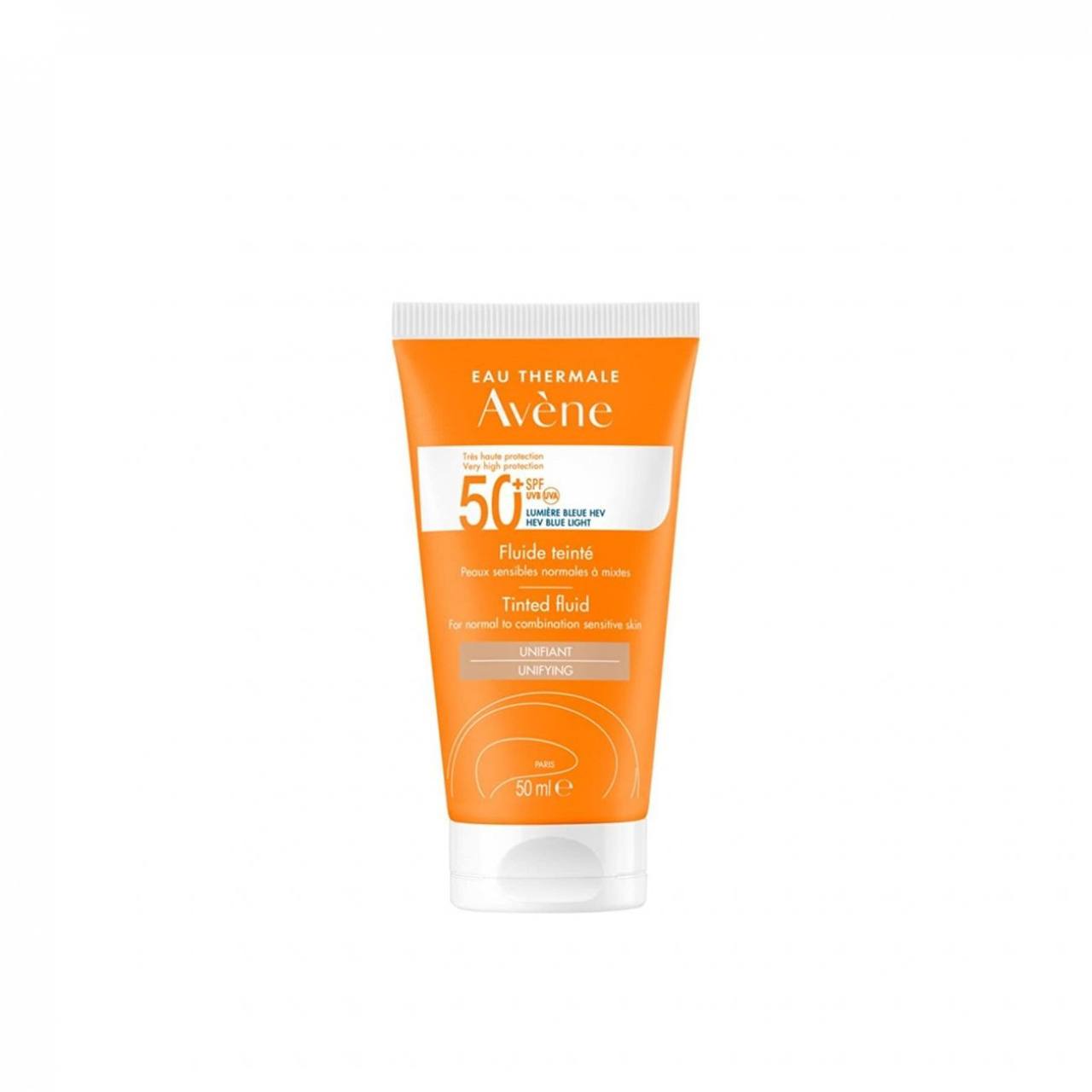 AVENE fluid spf 50+ tinted , 50ml واقي شمس ملون