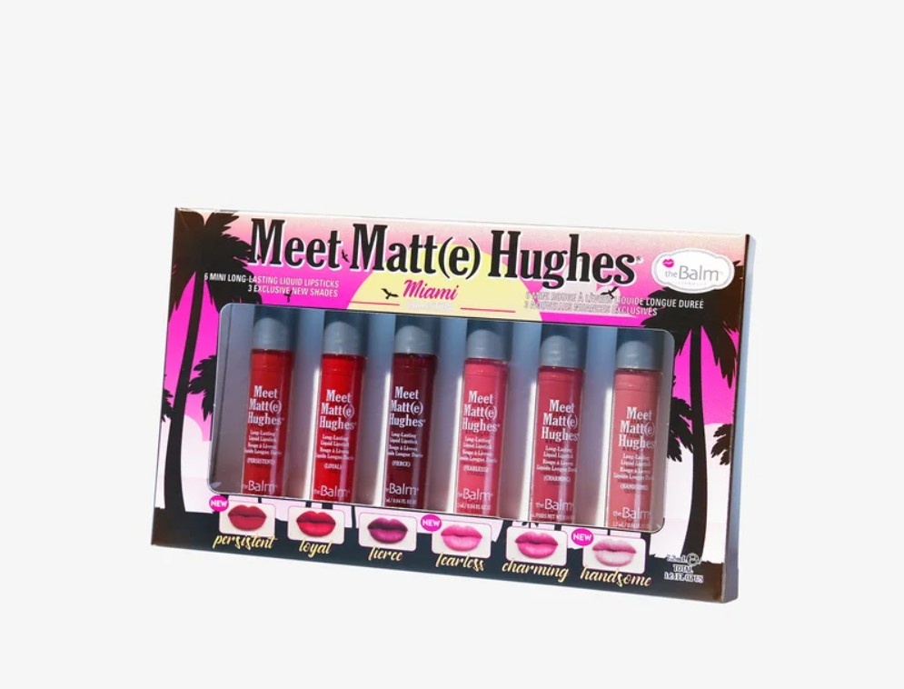THE BALM Meet Matt(e) Hughes Mini Kit Miami ذا بالم سيت احمر شفاه ميني