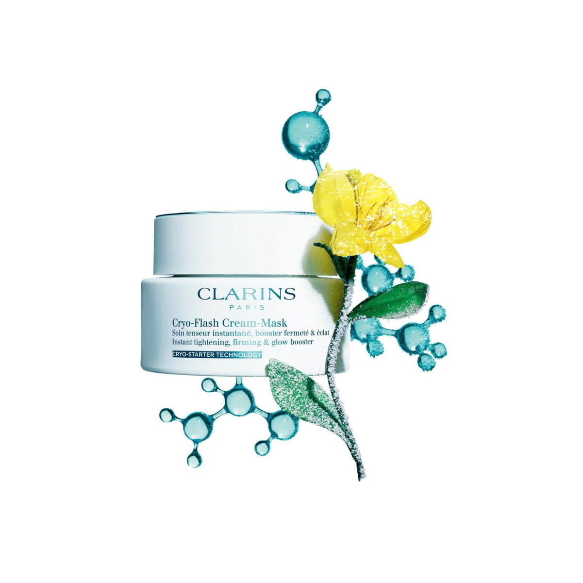 CLARINS Cryo-Flash Cream-Mask,75ml كلارنس كريم ماسك لتبريد الوجه و تقليص المسام