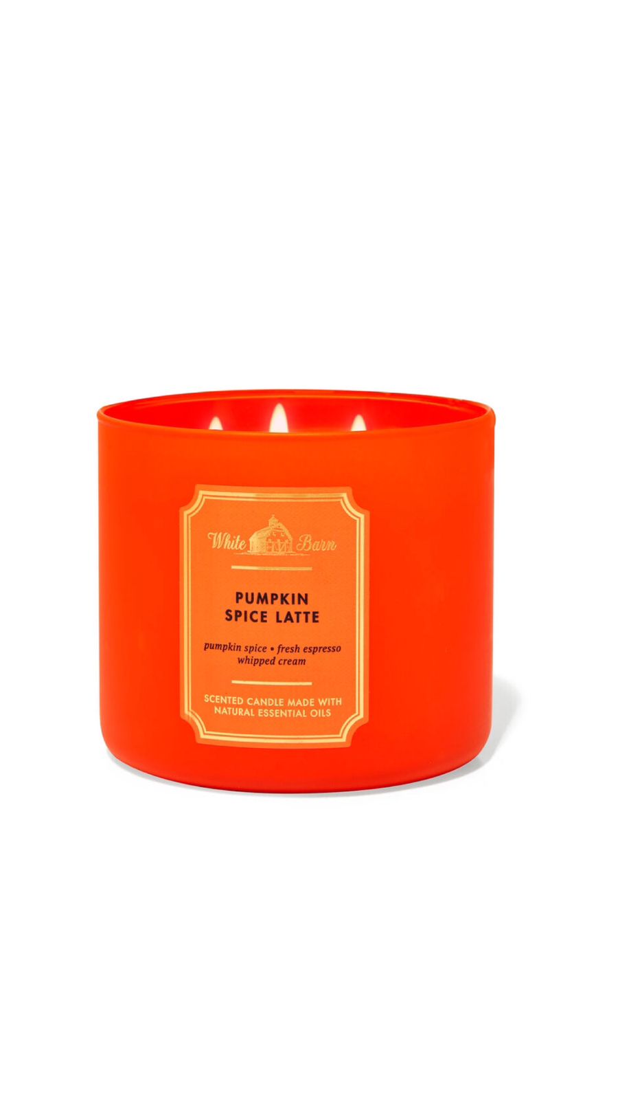 BATH AND BODY WORKS Pumpkin Spice Latte  3-Wick Candle, شموع معطرة