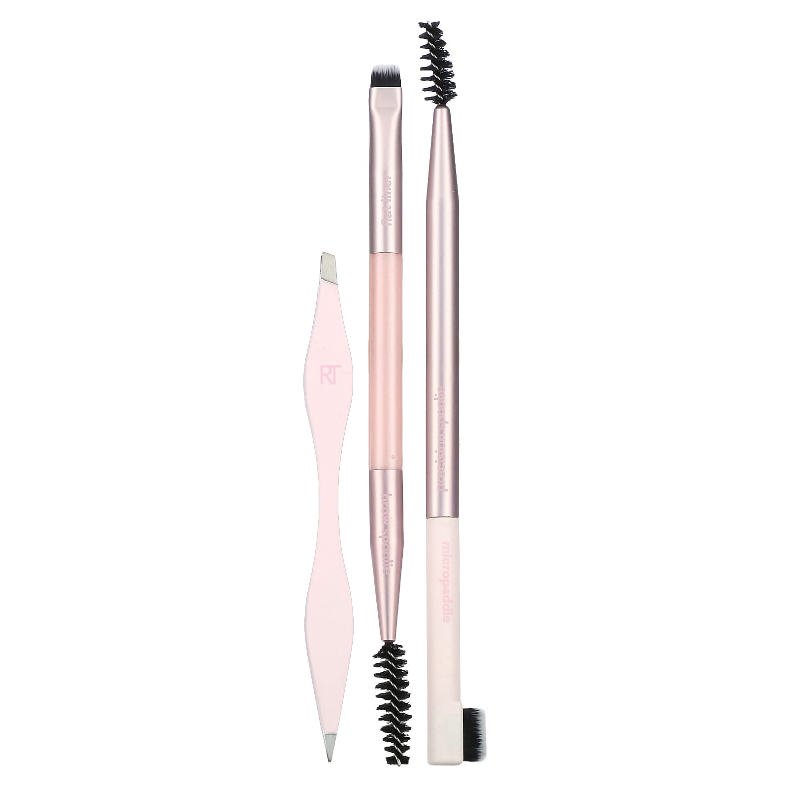 Real Techniques BROW SHAPING MAKEUP BRUSH SET - مجموعة متكاملة للعناية بالحواجب