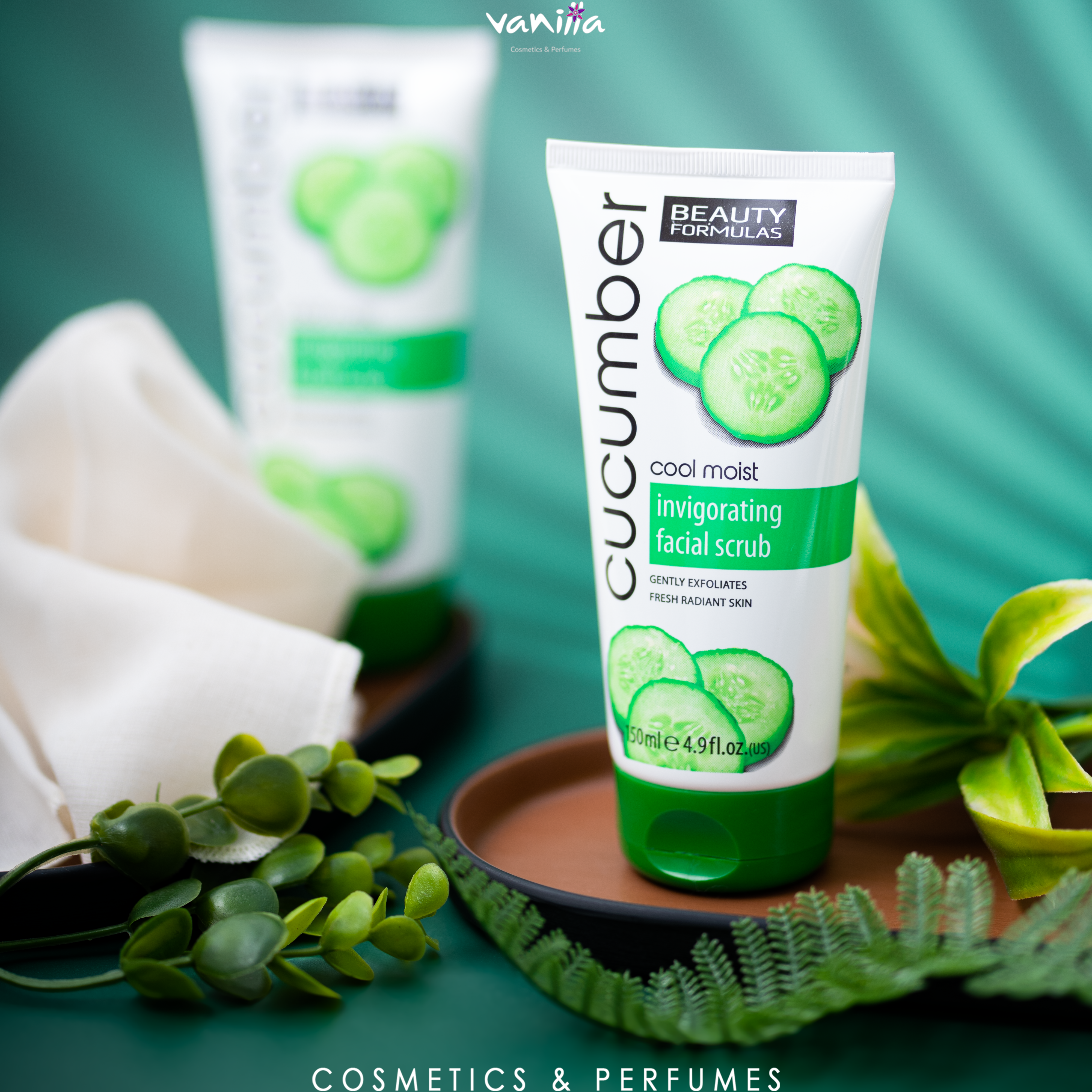 Beauty Formulas Cucumber Facial Scrub,150ml بيوتي فورملا مقشر بشرة بخلاصة الخيار