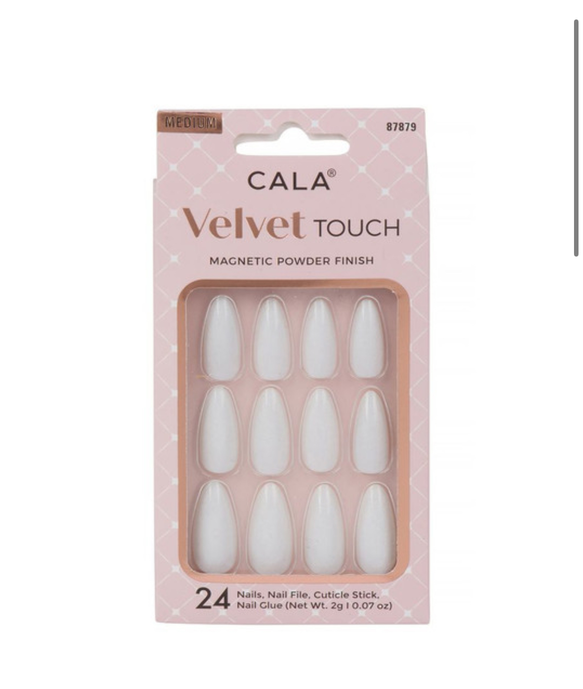 CALA VELVET TOUCH ALMOND PEARL CATEYE Nail CREATIONS 87879 كالا اظافر اصطناعية