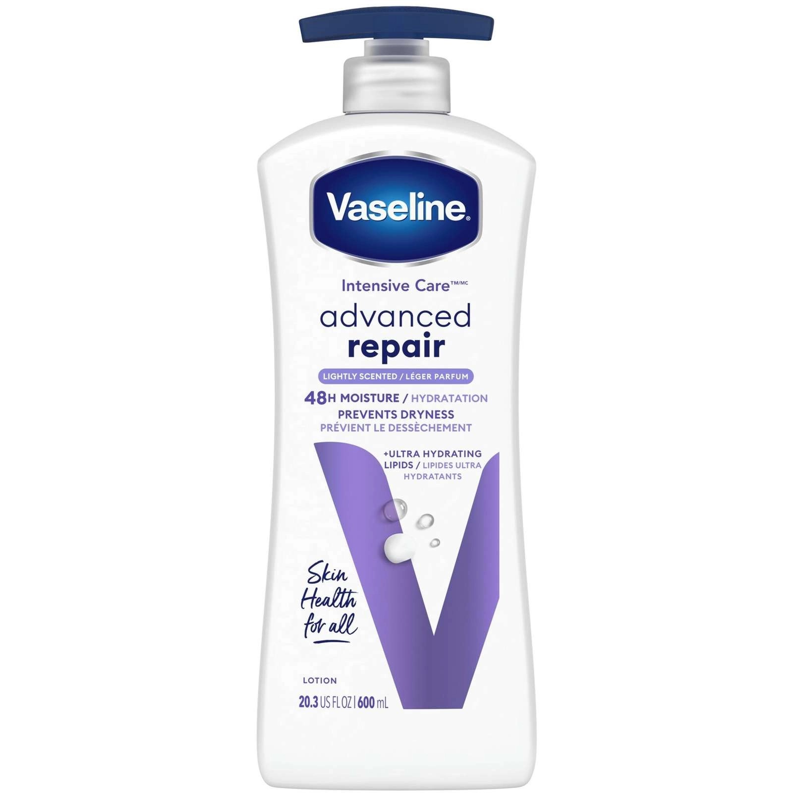 VASELINE Intensive Care for Dry Skin Advanced Repair Body Lotion 600ml فازلين لوشن ترطيب الجسم