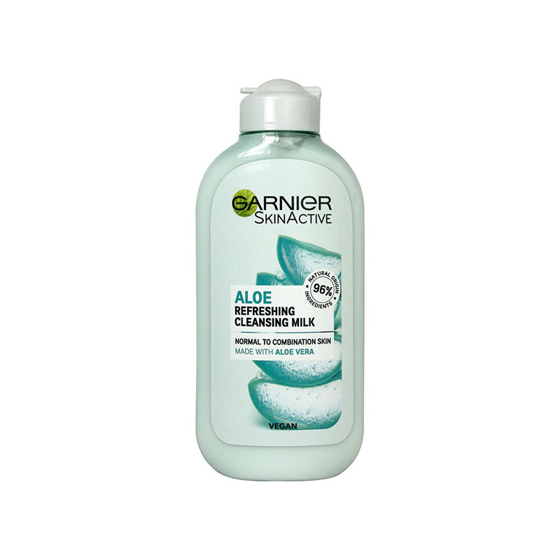 Garnier Skin Active Aloe Refreshing Cleansing Milk,200ml غارنييه حليب منظف بخلاصة جل الصبار للبشرة العادية الى المختلطة