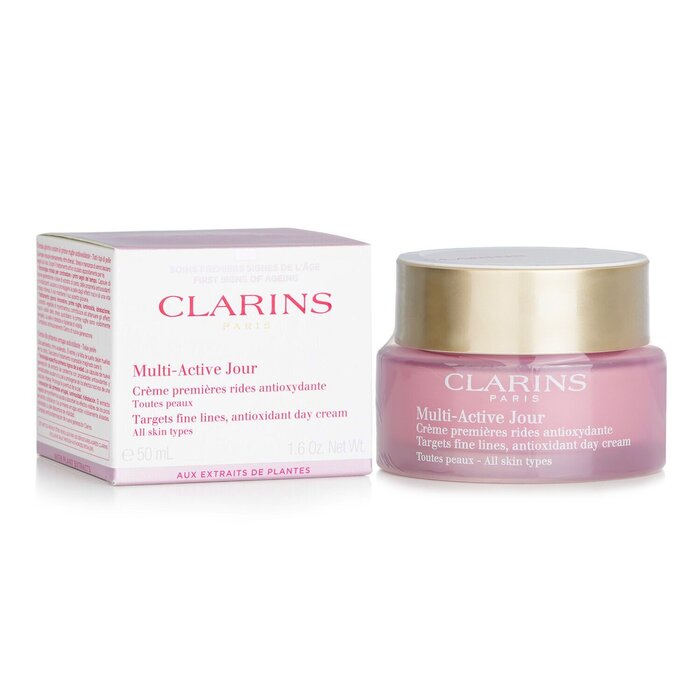 CLARINS Multi-active Day All Skin Types Antioxidant & Targets Fine Lines,50ml كلارنس كريم مكافحة التجاعيد لكل انواع البشرة