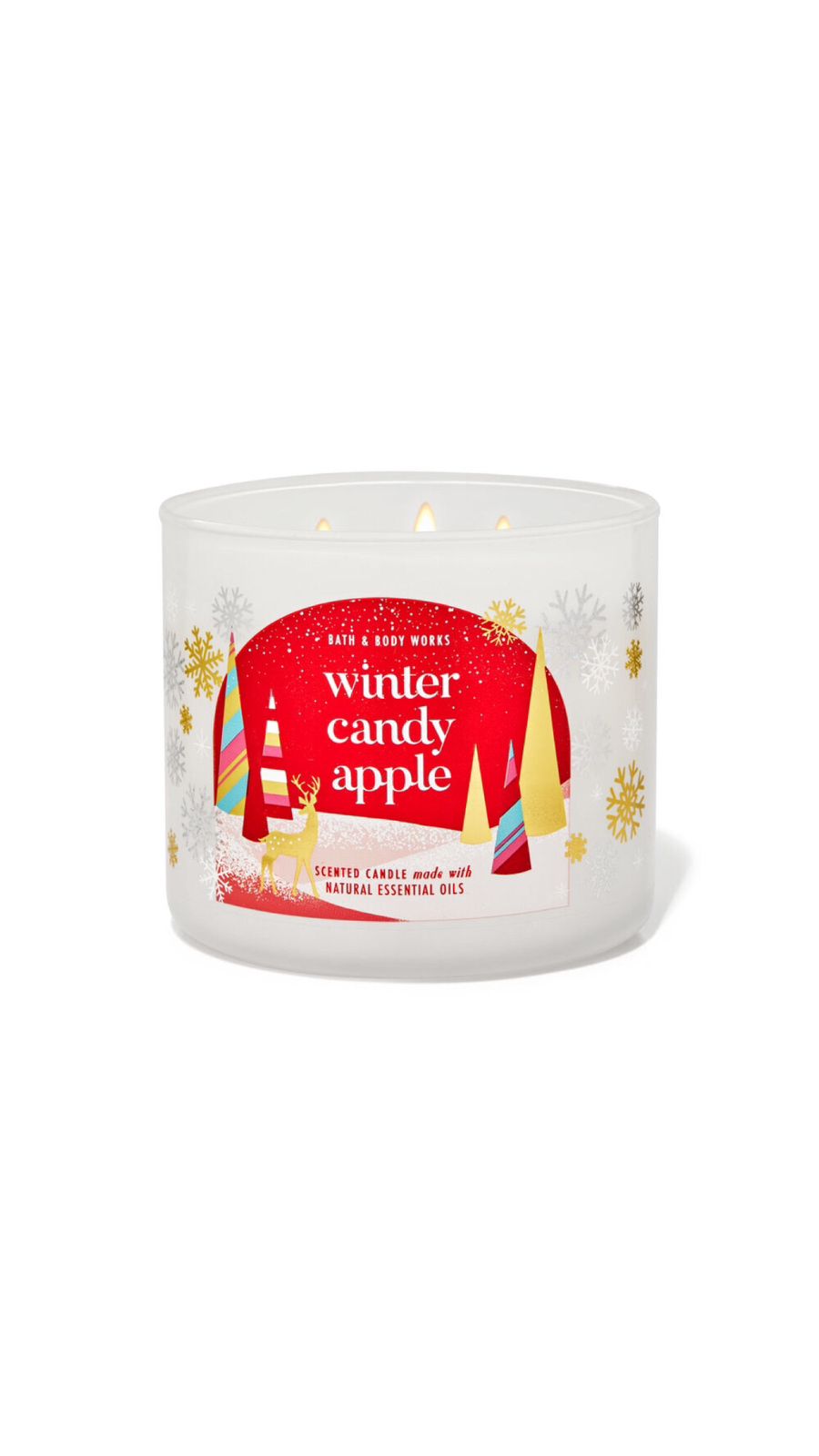BATH AND BODY WORKS Winter Candy Apple Candle, باث اند بدي وركس شموع معطر