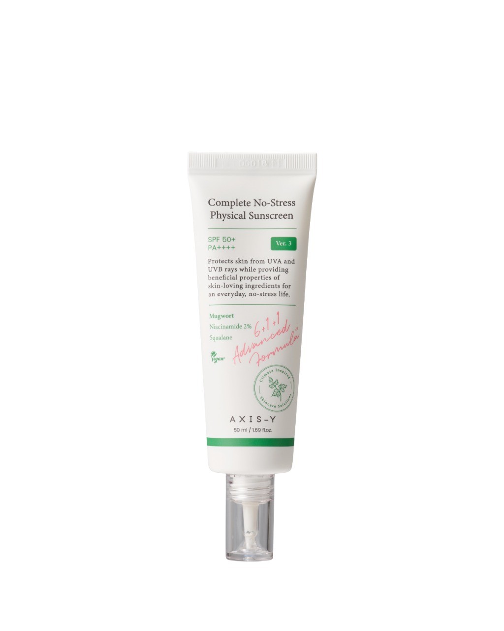 AXIS-Y Complete No-Stress Physical Sunscreen Ver.3 50ml اكسز واي واقي شمس فيزيائي الاصدار الثالث