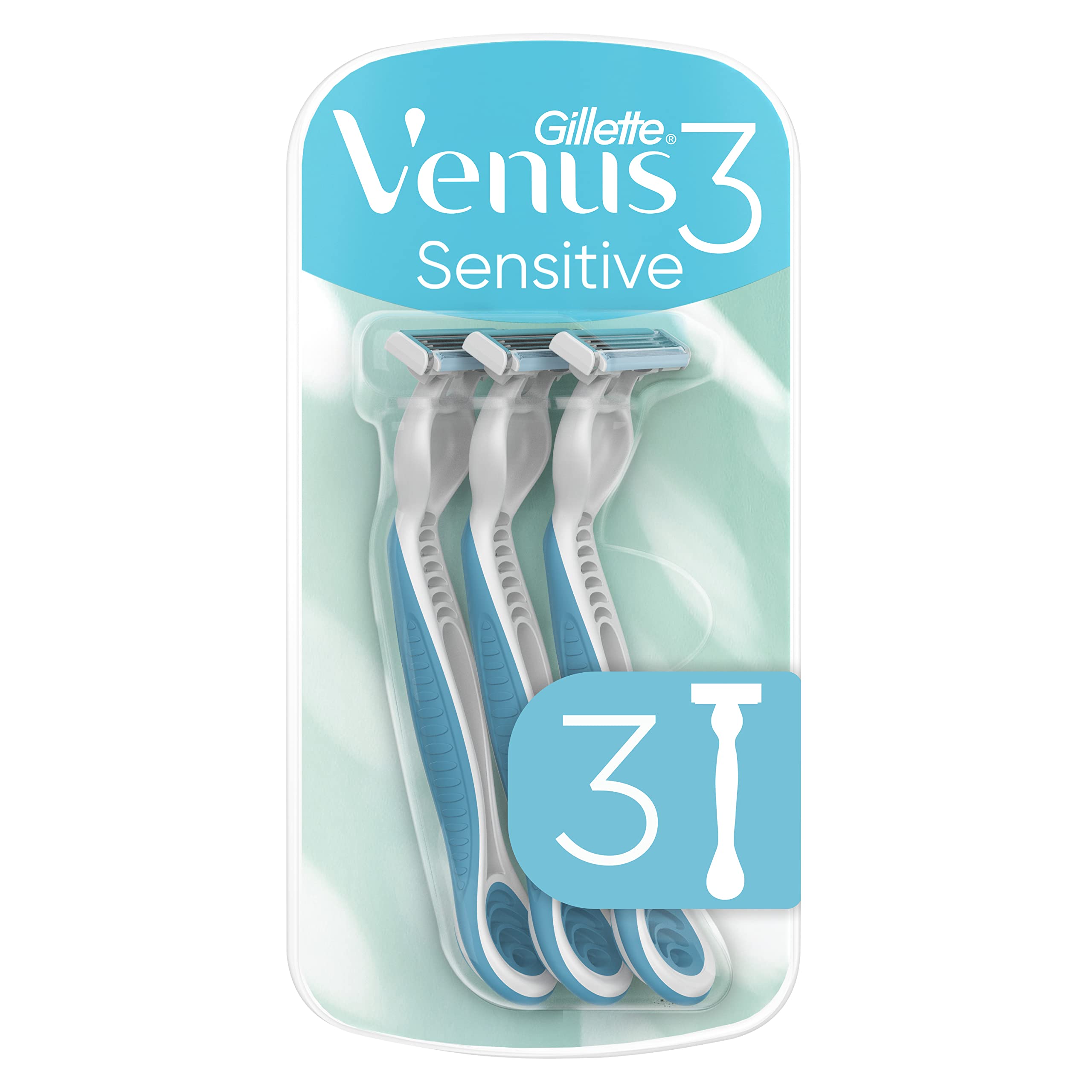 Gillette Venus 3 Sensitive Disposable Razors جيليت فينوس ماكينة حلاقة للبشرة الحساسة للنساء